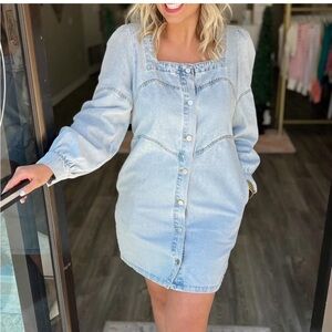 BiBi Denim Button Up Dress XL *NWT*